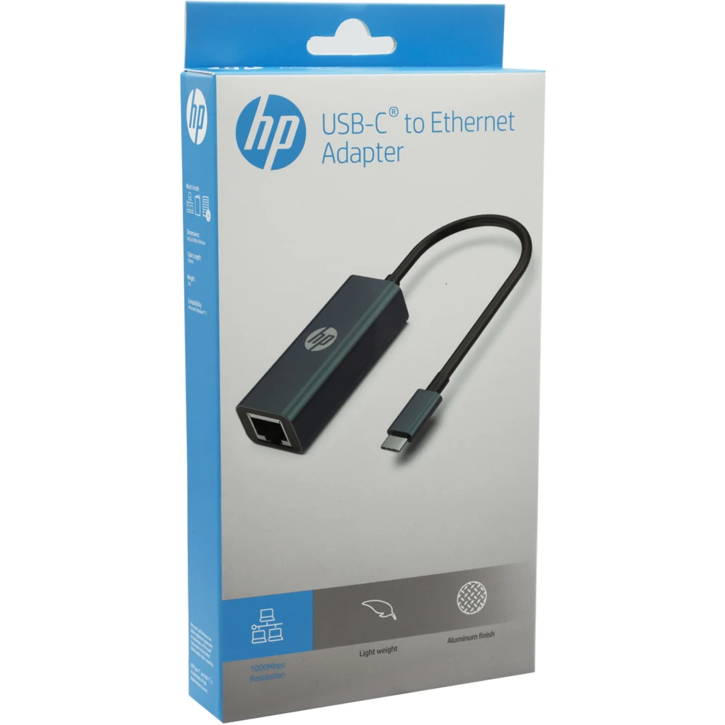 Imagen 1 de Adaptador USB-C a Red Ethernet RJ-45 1000 Mbps - HP DHC-CT208