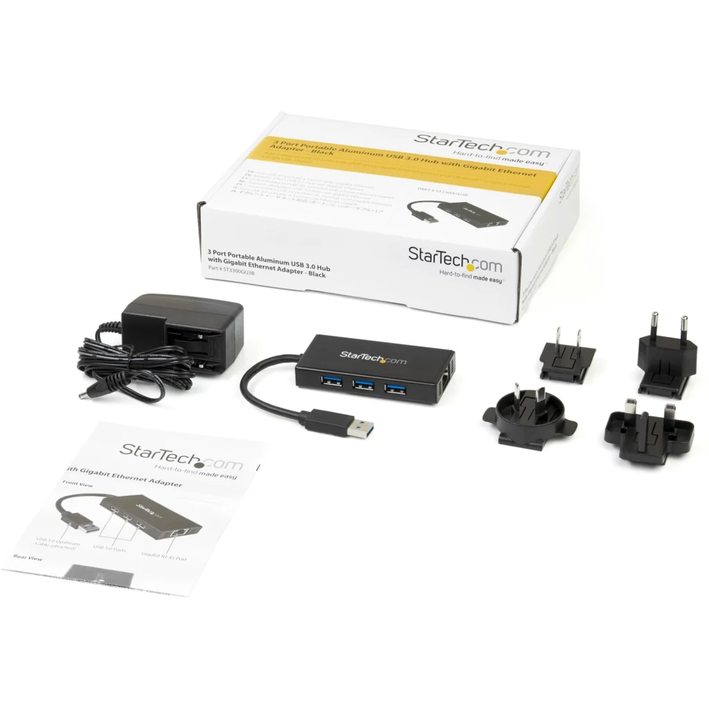 Imagen 6 de HUB USB StarTech Portable 3 Puertos USB 3.0 + Gigabit Ethernet con Cable, Alumin