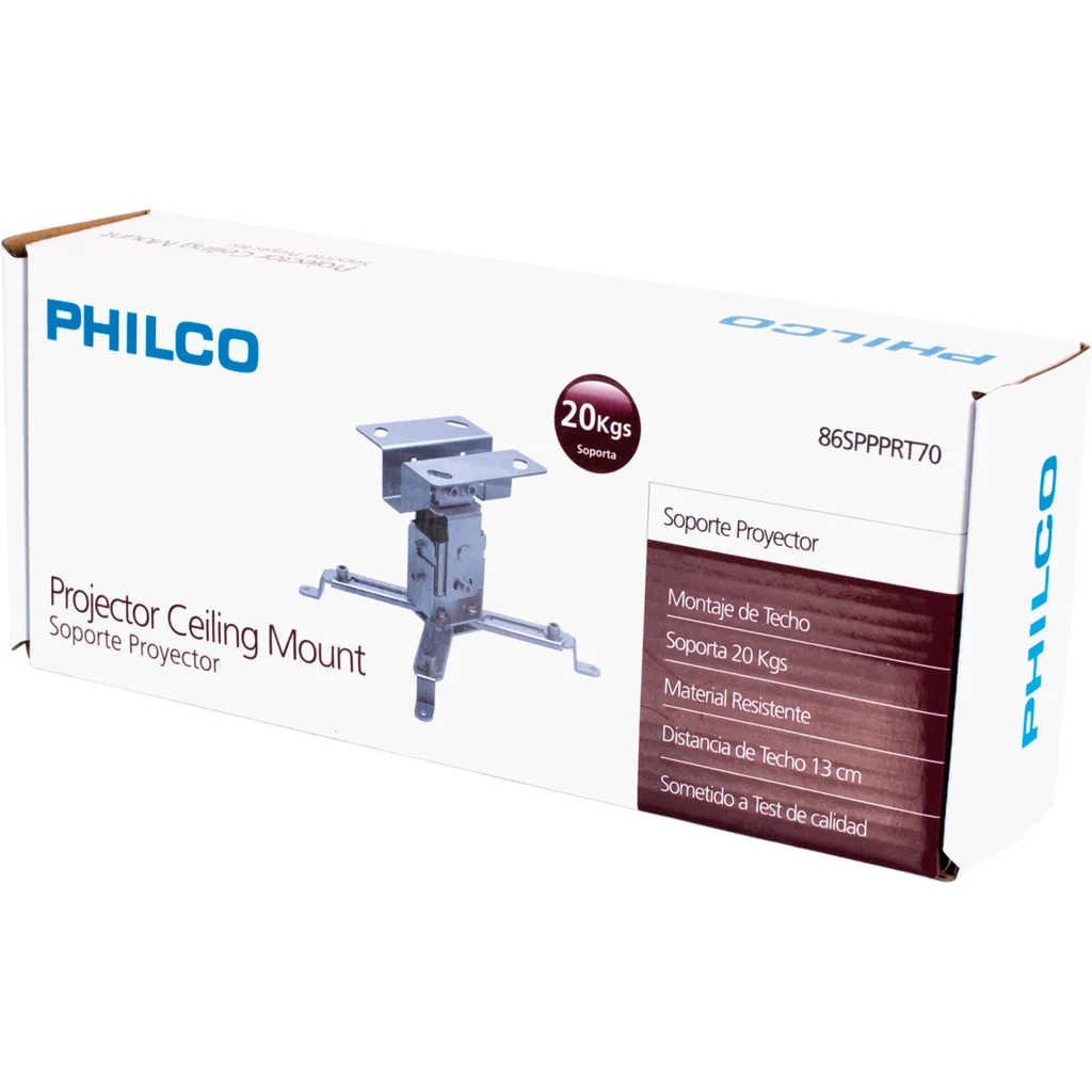 Imagen 1 de Soporte para Proyector a Techo hasta 20 Kilos Color Negro - Philco