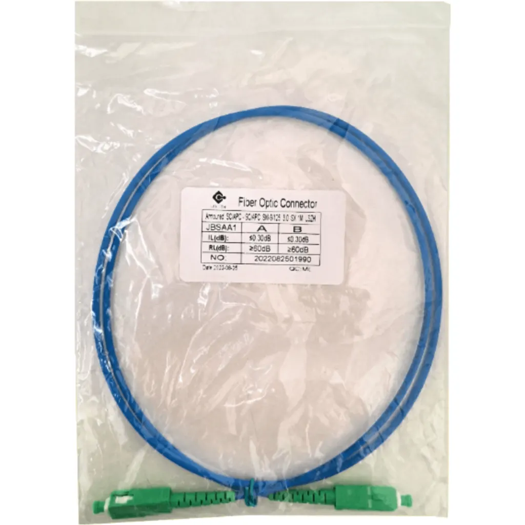 LSZH Blindado 1mt SC/APC-SC/APC SM Simplex JumperFibra 3.0mm 9/125um