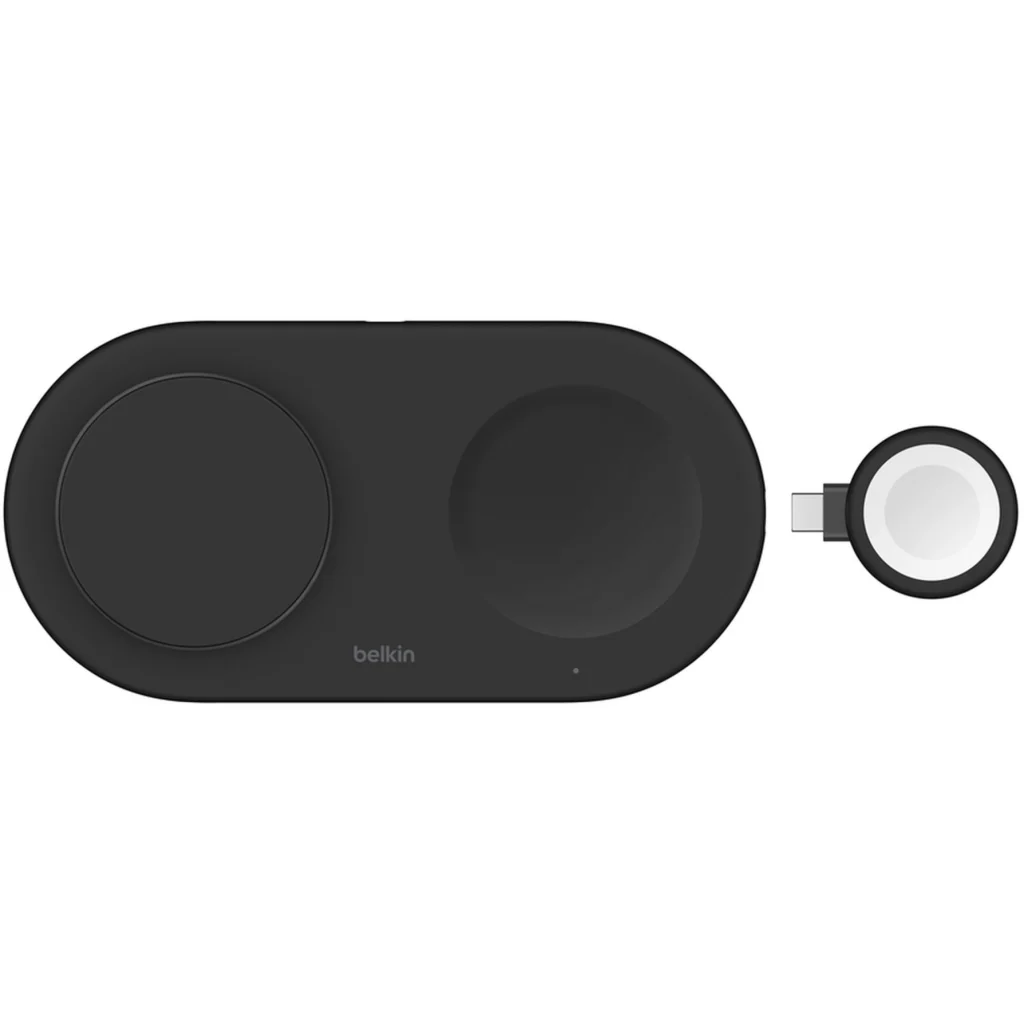 Base de carga 3 en 1 inalambrica plana Qi2 Belkin negra