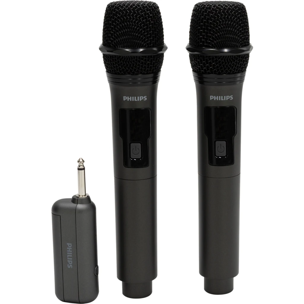 Set 2 Micrófonos Inalámbricos Recargables Philips DLM3401TP 