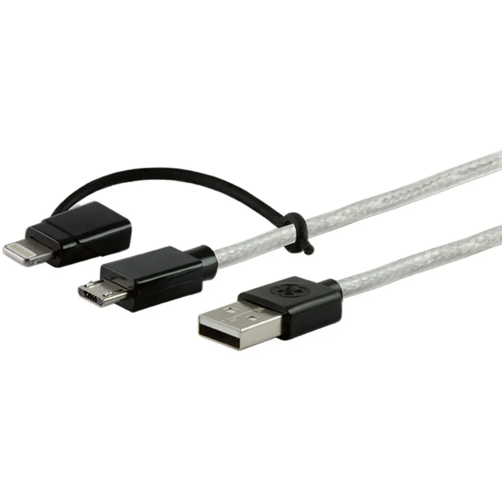 Imagen 2 de CABLE 2 EN 1 MICO USB C/ ADAPTADOR LIGHTNING GE 0,90 MTS