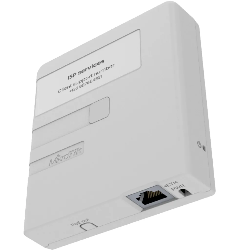 MIKROTIK 2-RJ45 Inyector Pasivo PoE 1GBPS Gigabit req-12-57V 5,5x2,1mm