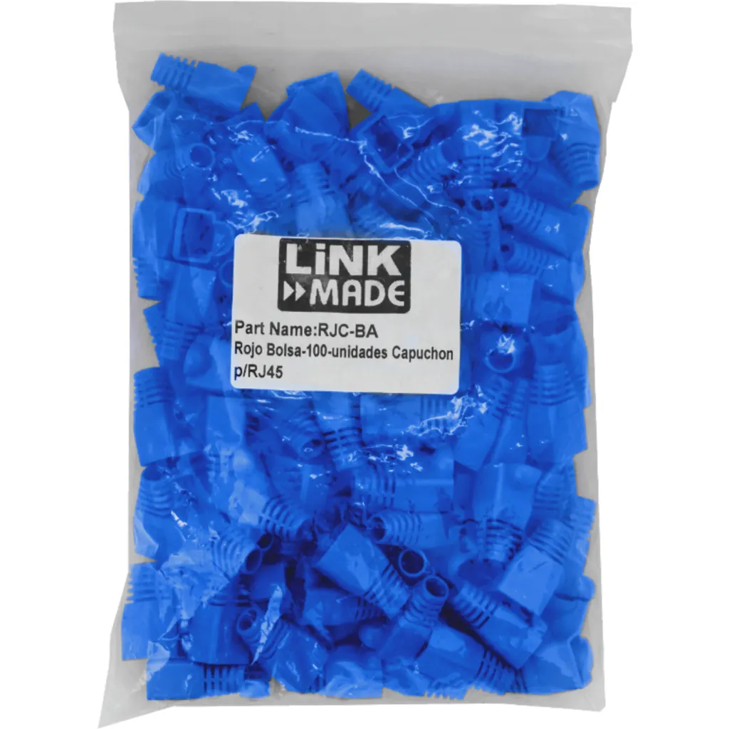 BOLSA-100-UNIDADES CAPUCHON P/RJ45 LINKMADE AZUL