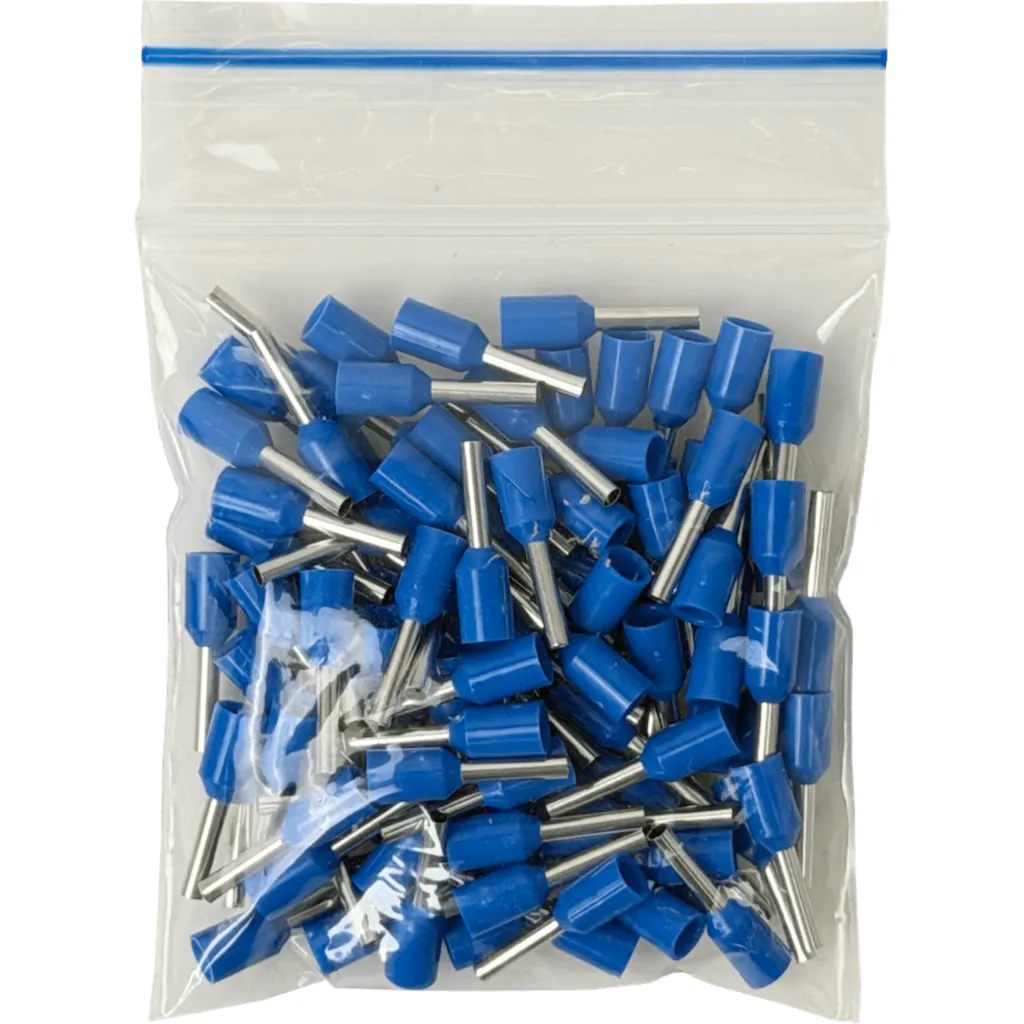 Imagen 2 de Azul 1,0mm2 8/15mm 100-unid AWG18 Ferrules Terminal Aislado Crimpeable