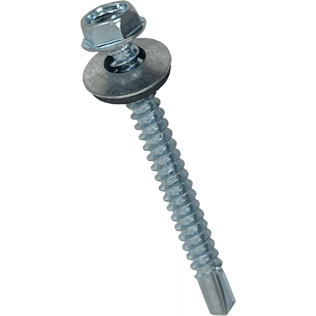 Imagen 1 de Hexagonal-8mm 100u. 12x2 Largo-51mm Zn Tornillo Autoperforante 2,0p