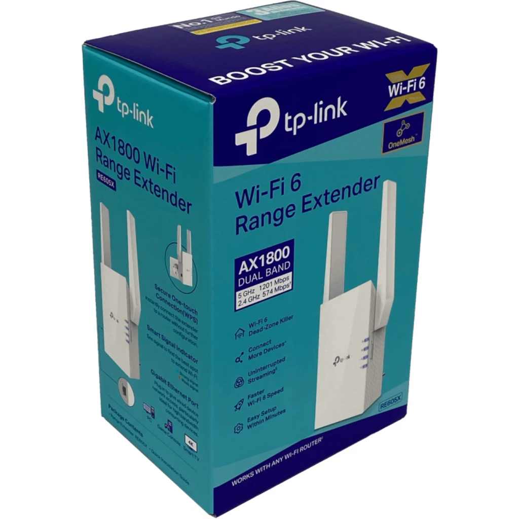 Imagen 2 de TP-Link RE605X - Extensor de rango Wi-Fi - 1GbE - Wi-Fi 6 - 2.4 GHz, 5 GHz - en pared