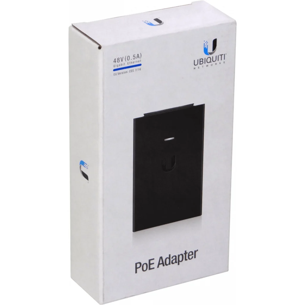 Power Injector Ubiquiti POE-48-24W-G. POE 48V 24W 0.5A 1xGig 2-RJ45