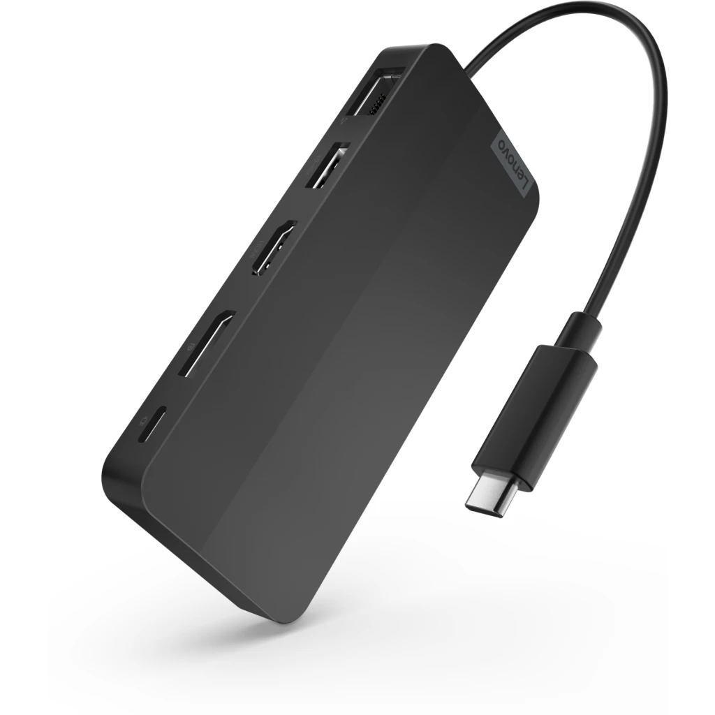 Imagen 2 de Docking Station  Lenovo Travel Dock, USB-C a Dual USB-C USB-A HDMI LAN 