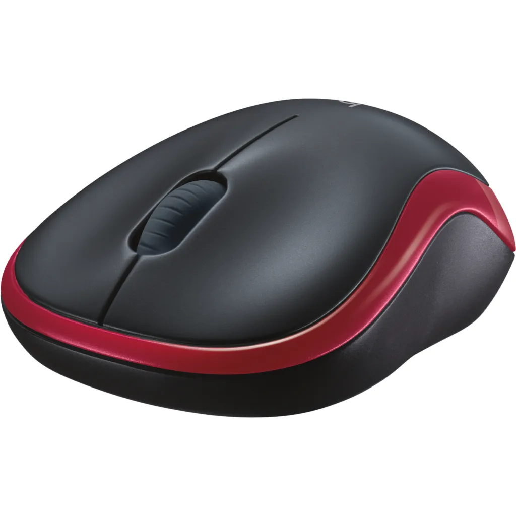 Mouse Inalámbrico Logitech M185 Óptico 1000dpi 2.4 Ghz 3 Botones USB Color Rojo