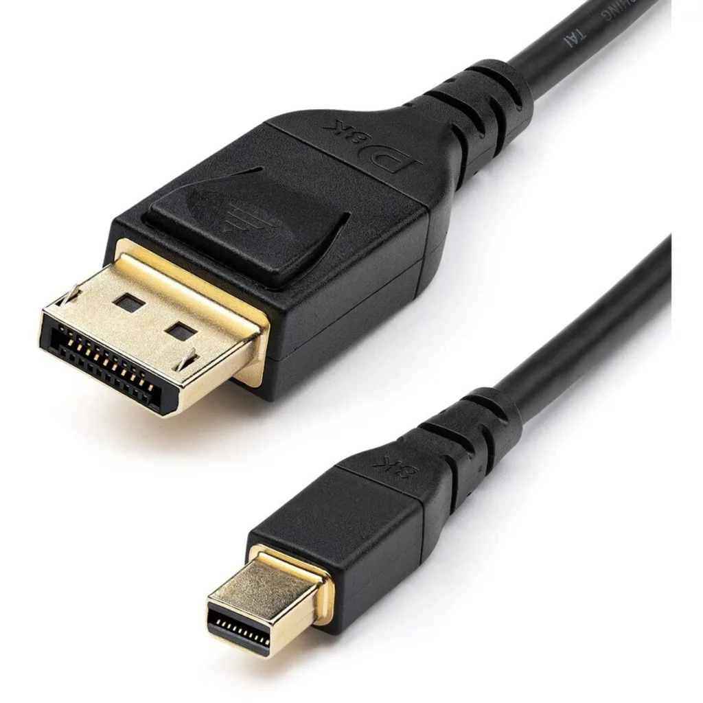 Cable Adaptador Mini DisplayPort a DisplayPort v1.4 M/M UHD 8K 60Hz HDR HBR3 2mt
