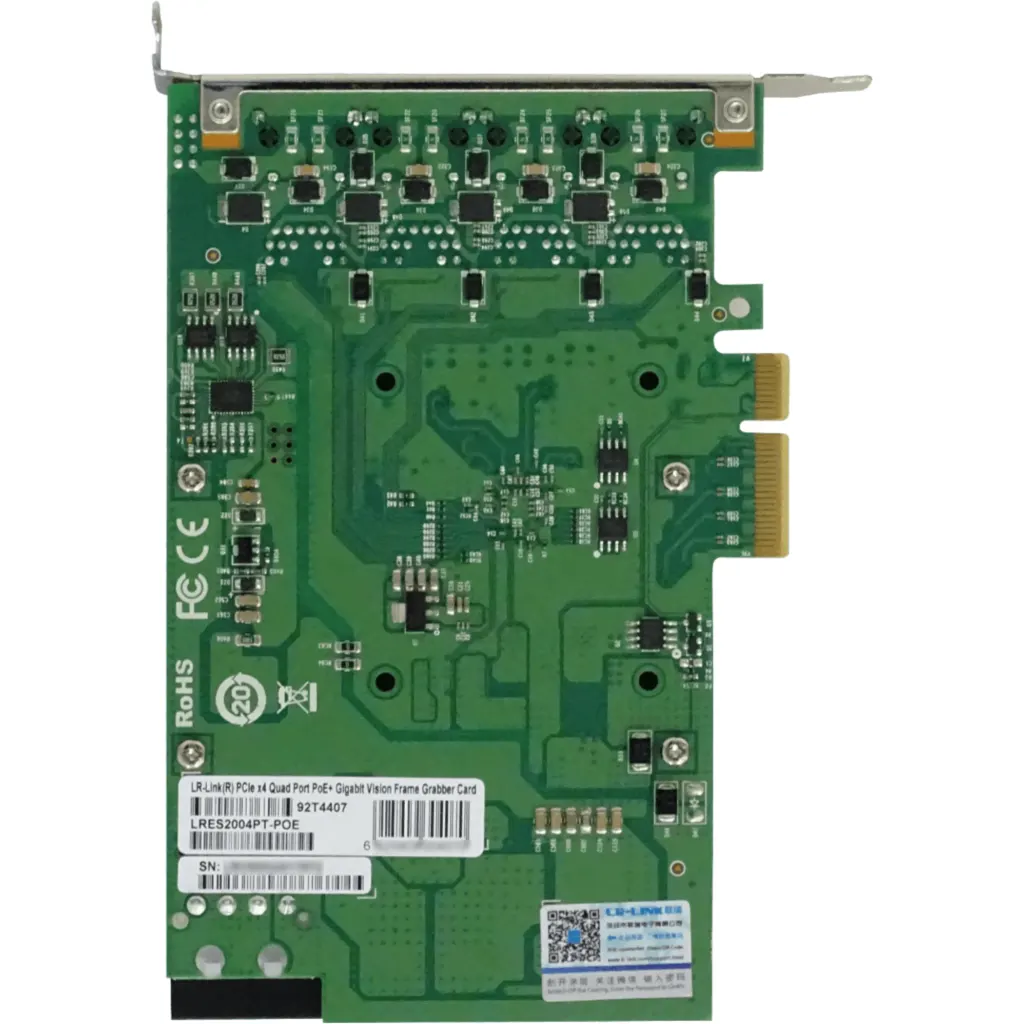 Imagen 2 de LRLINK 3Dscan PCIe-x4 4-1000-PoE+ Tarjeta Intel I350AM4 Frame Grabber