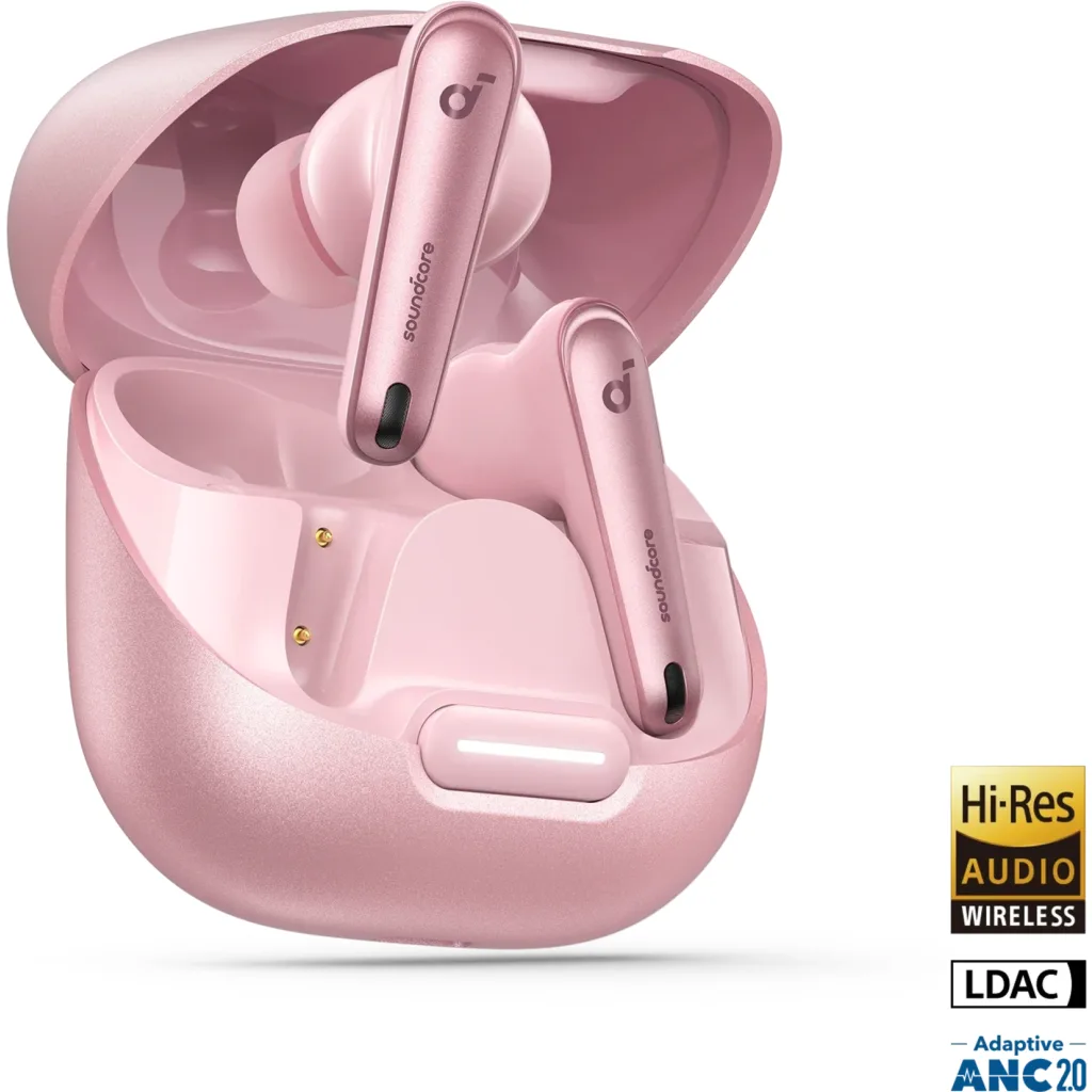 Audifono True Wireless Noise Cancelling Liberty 4 NC Soundcore rosa 2