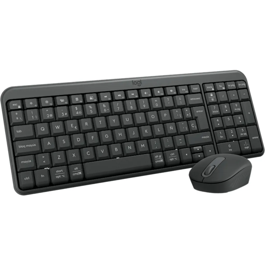 Imagen 3 de Kit Teclado Mouse Inalámbrico Logitech MK250 Compact, Qwerty Bluetooth Grafito