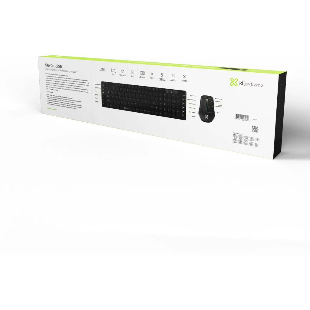 Imagen 7 de Kit Teclado Mouse Inalámbrico XTech KCK-270S, RF2.4GHz Óptico 800-1600dpi Esp