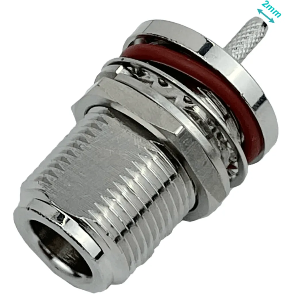 Imagen 3 de N-Hembra RG316 16mm-Diamet Panel Conector Soldable Coaxial CA100