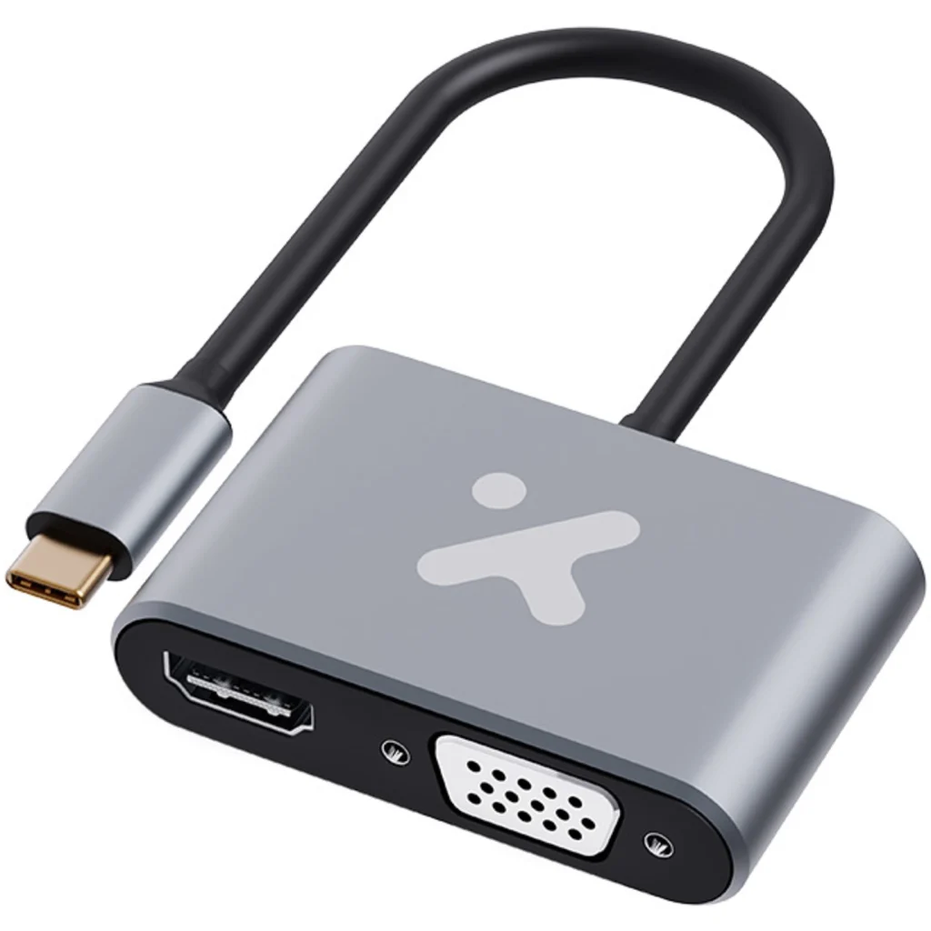 Adaptador Multipuertos 2en1 XTech XTC-542, USB-C a HDMI VGA