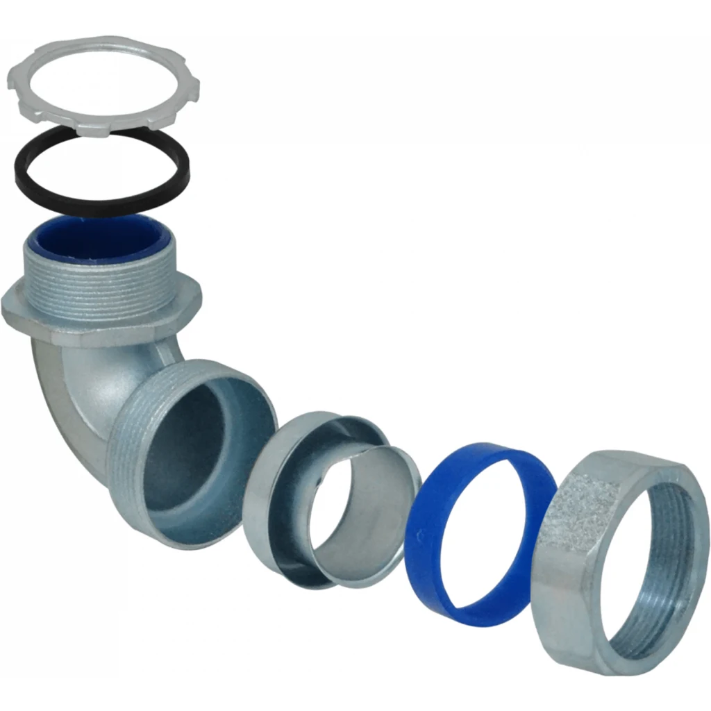 Imagen 3 de Metalico 40mm Codo Prensa Estopa para Flexible Aislacion IP65