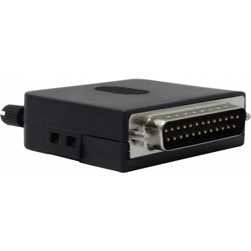 Imagen 1 de Atornillable DB25-Macho (2-filas) 25-pin Conector Regleta c/Tapa 52mm