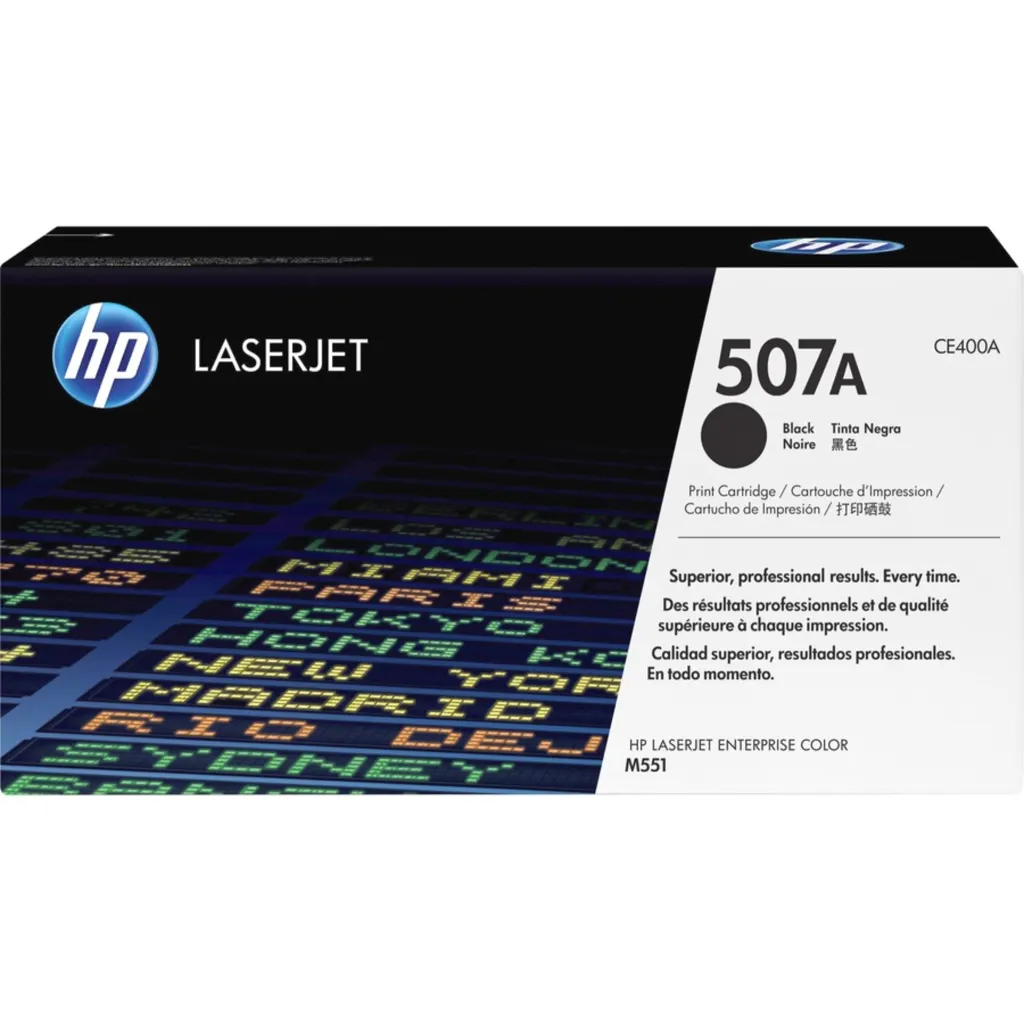 Toner HP 507A Negro para Impr LaserJet M575f MFP/M575c/M551dn/M551n, 5500 Página