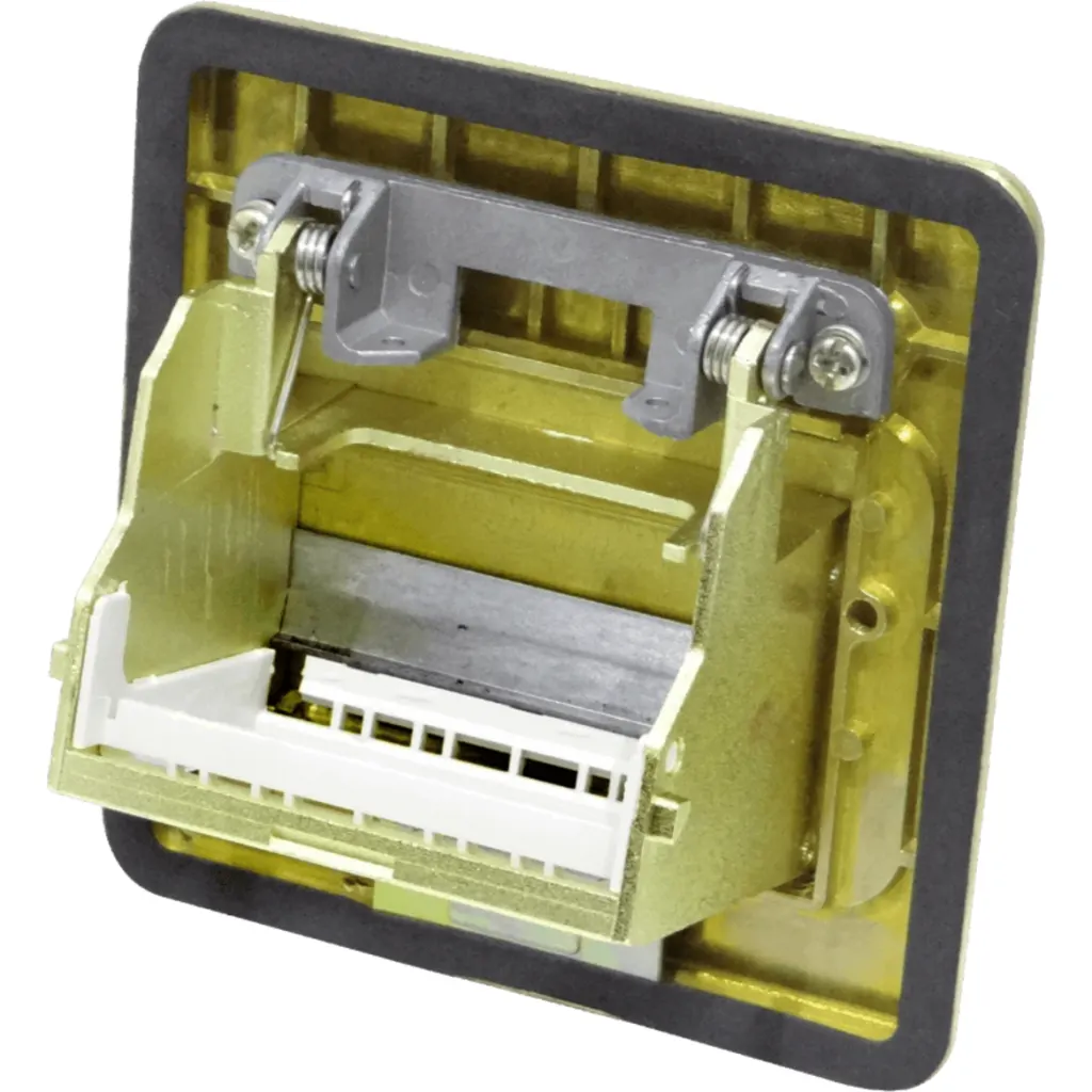 Imagen 4 de 6-RJ45-Hembra Caja a Piso Abatible Metal 100x100x55mm Tapa-120x120mm