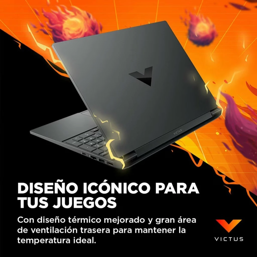 Imagen 2 de Notebook HP Victus AMD R7-8845HS RAM 16GB SSD 1TB 15.6" RTX4050-06GB W11H (Nuevo, Caja Abierta)