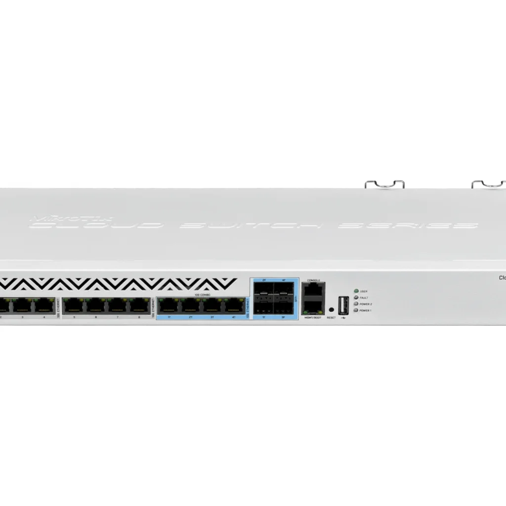 Imagen 1 de MIKROTIK Cloud Router Switch 312-4C+8XG-RM with RouterOS L5, 1U rackmount enclosure