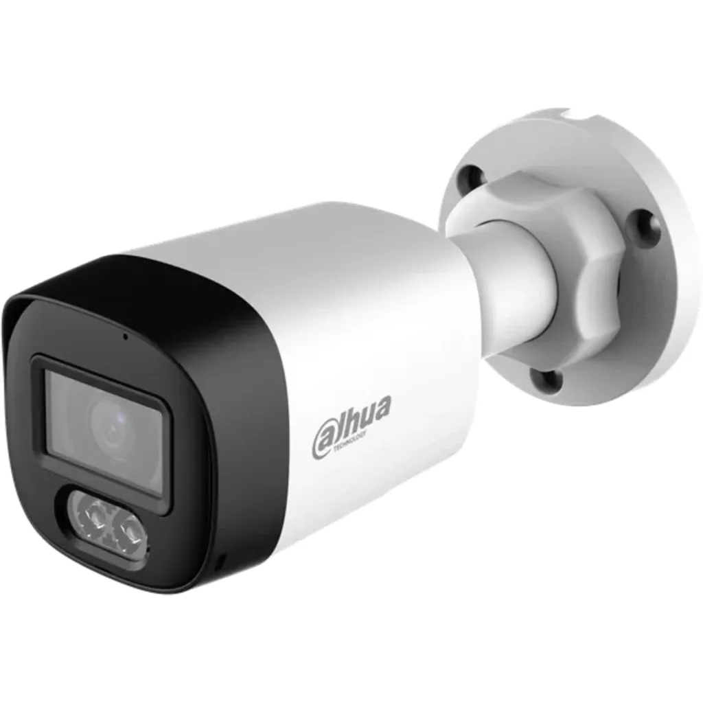 Imagen 1 de DH-HAC-HFW1200RLN-IL-T-0280B-DIP. Camara Dahua HDCVI tipo bullet de 2MP lente fijo de 2.8mm iluminacion dual de hasta 30m proteccion IP67 con audio bi direccional.