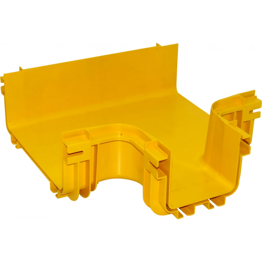 Imagen 2 de 240x100 a 120x100mm Derivacion Horizontal Tee Amarilla PC+ABS LSZH Hem