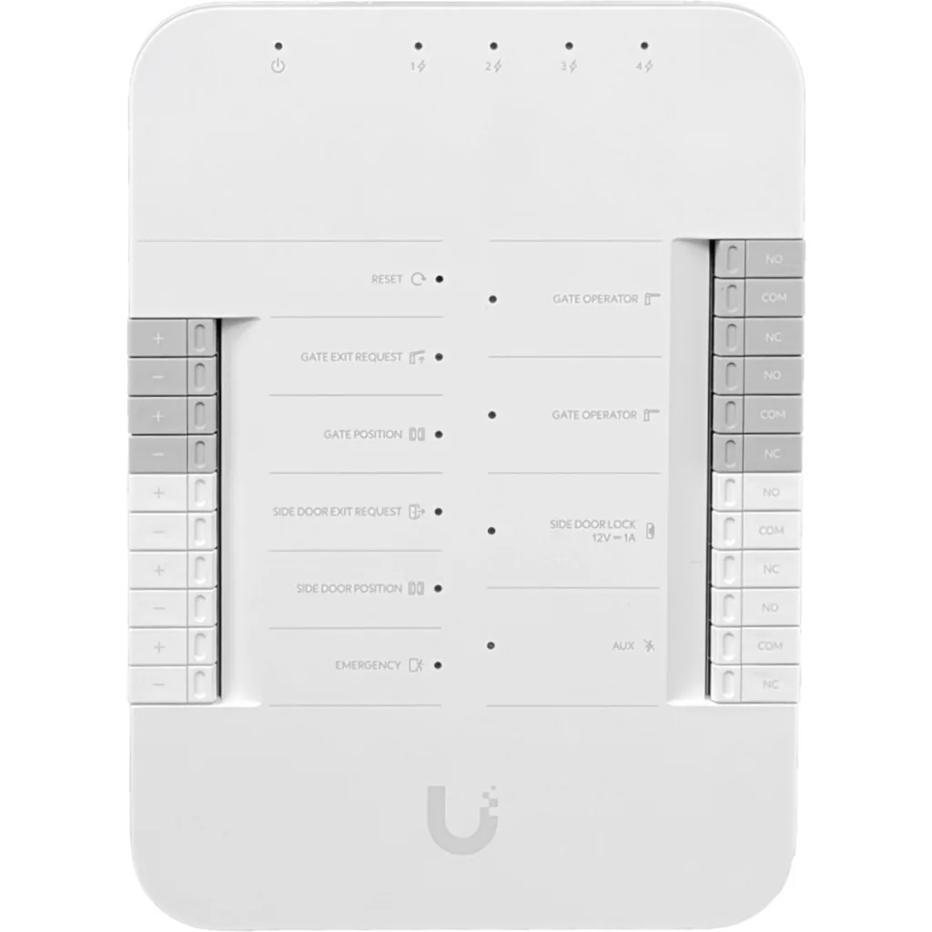 Controlador Portón Riel-Din, PoE++, múltiples relés, UBIQUITI UA-HUB-GATE