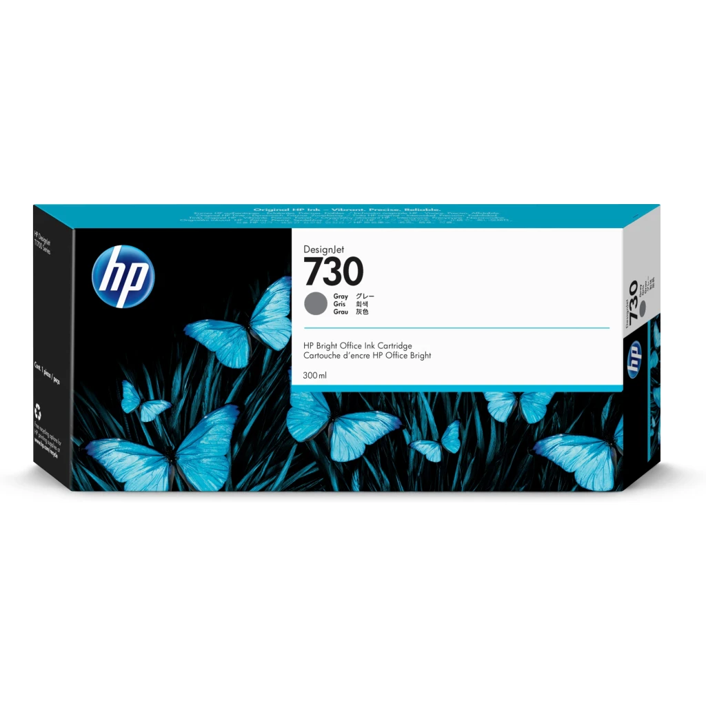 Cartridge HP 730 Gris para Impr DesignJet Ink T1600/T2600/T1700, 300ml
