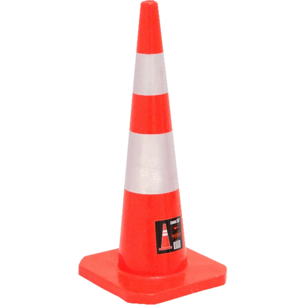 RFX 28 pulgadas MOP Cono de seguridad naranjo doble cinta reflectante
