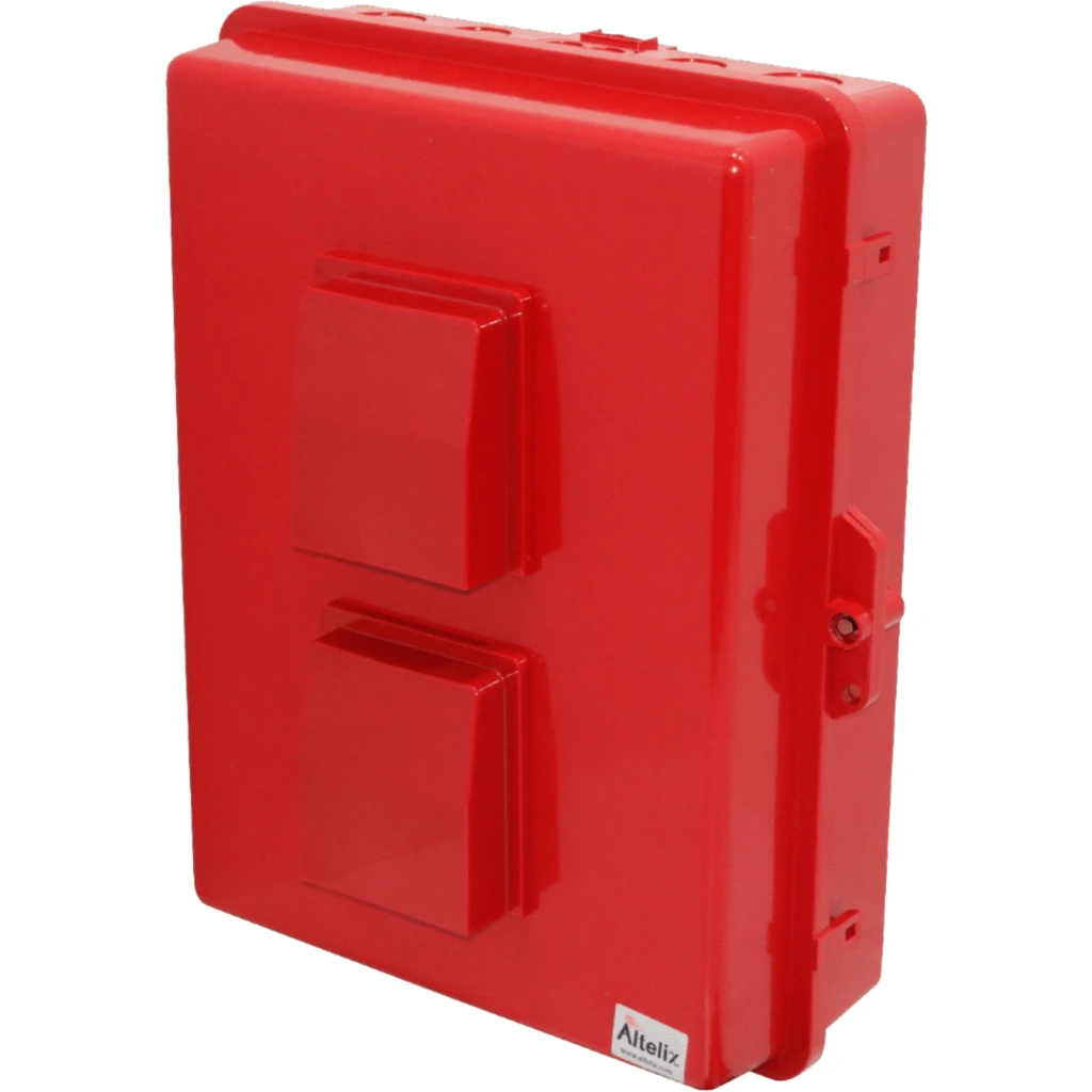 ALTELIX Ventilada Roja 432x355x152mm IP55 Caja Exterior NEMA3 PC+ABS