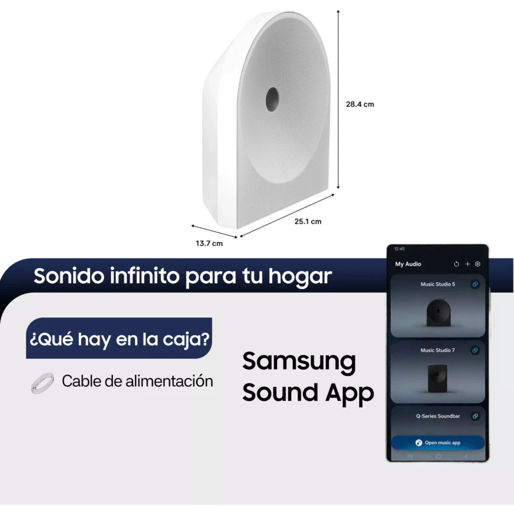 Imagen 2 de Parlante Samsung Music Studio HW-LS51H 2.1 WIFI Bluetooth Blanco