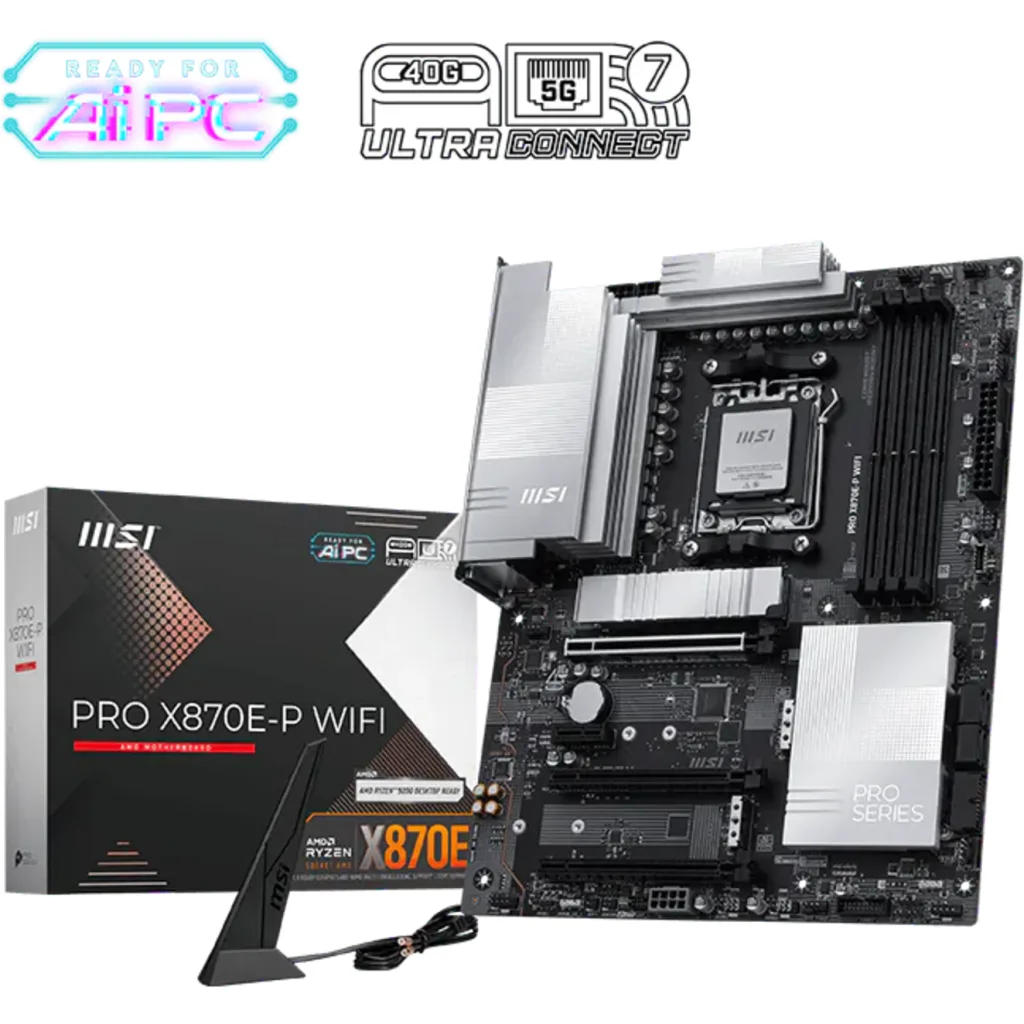 Tarjeta Madre MSI PRO X870E-P WIFI Socket AM5 4*DDR5 3*M.2 LAN 5G WIFI7 ATX