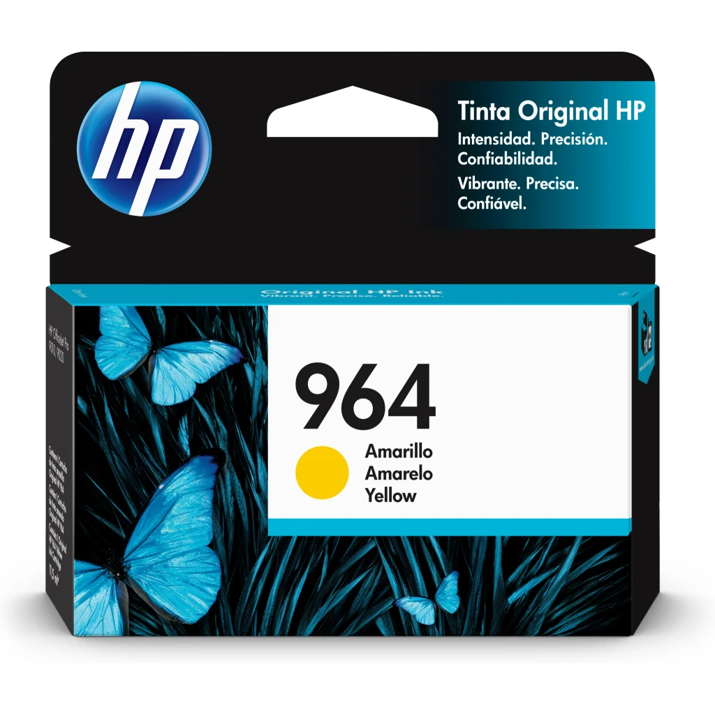 Cartridge HP 964 Yellow Impresora Tinta Officejet Pro 9010/9020, 700 Pág. 10ml