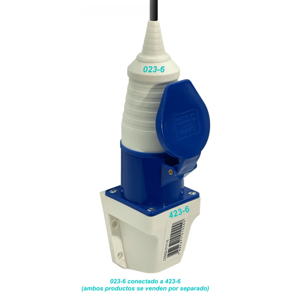 Imagen 2 de PCE Typ423-6h 32A IP44 Hembra Enchufe Industrial 690V 2P+T