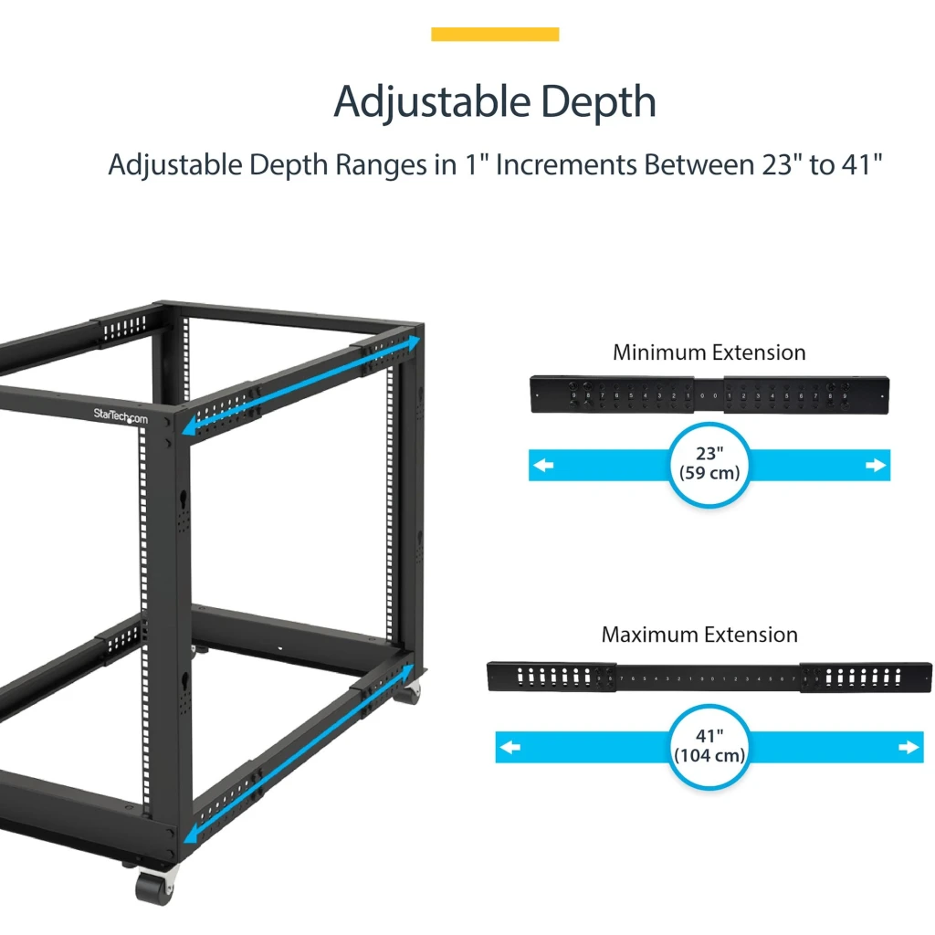 Imagen 9 de Rack de Marco Abierto 15U - de 22 a 40IN