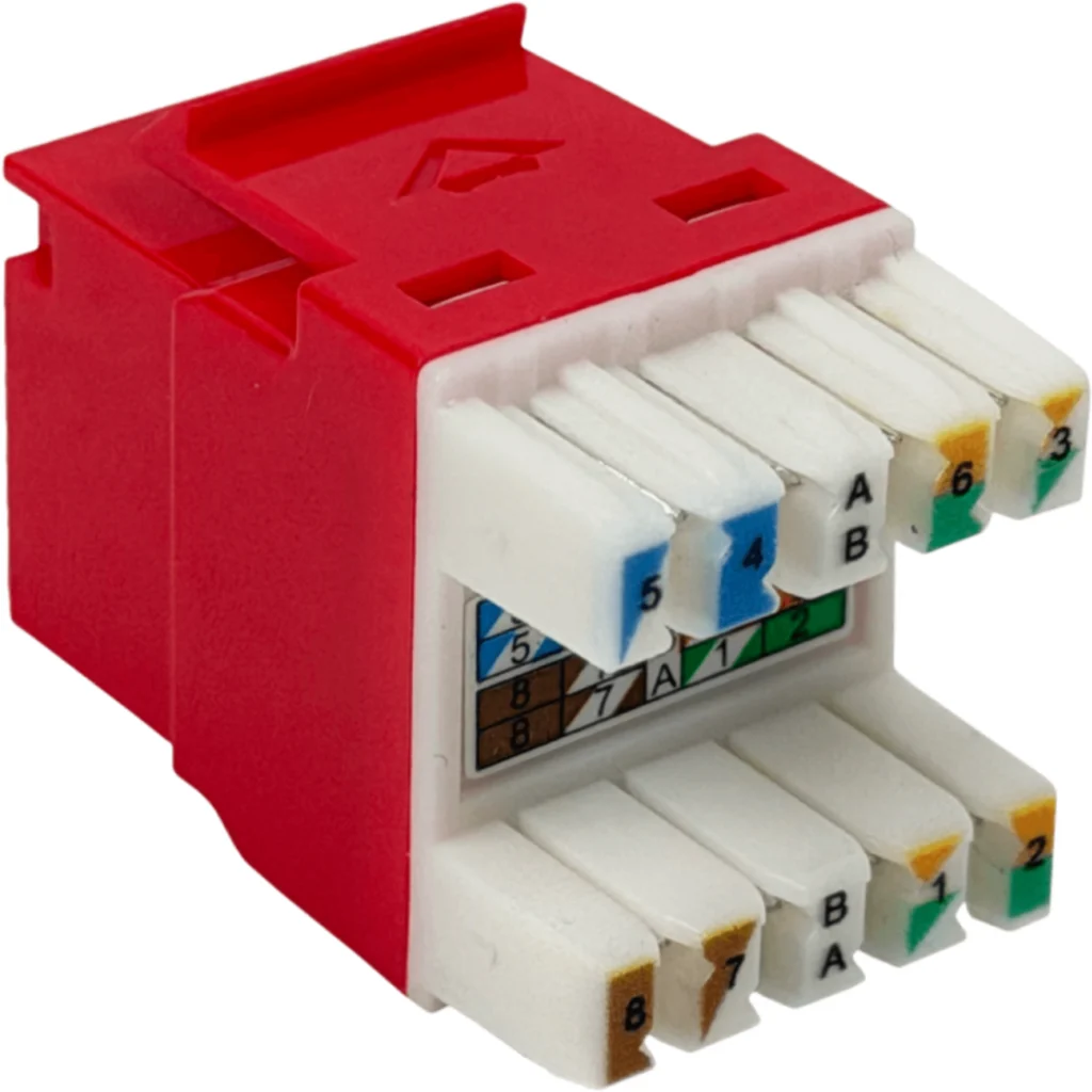 Imagen 1 de FURUKAWA Rojo Cat6 UTP Multilan Punch Keystone Hembra RJ45 35060608