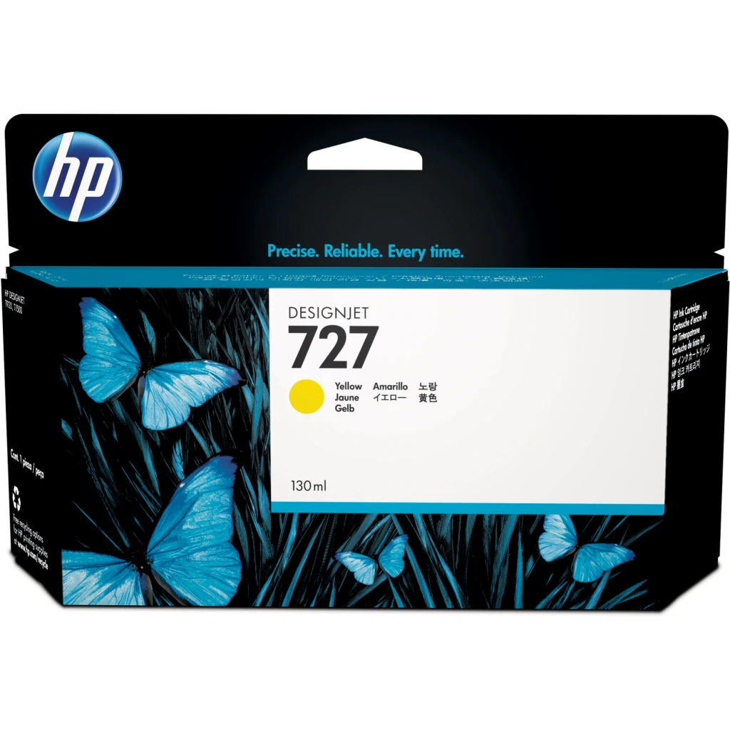 Cartridge de Tinta HP 727 AMARILLO DesignJet T920/930/T1500/T930/T1530 130ml