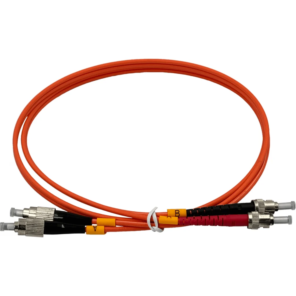 Imagen 1 de 1mt FC-ST OM1 Multimodo MM Duplex Jumper Fibra 62.5/125um LSZH