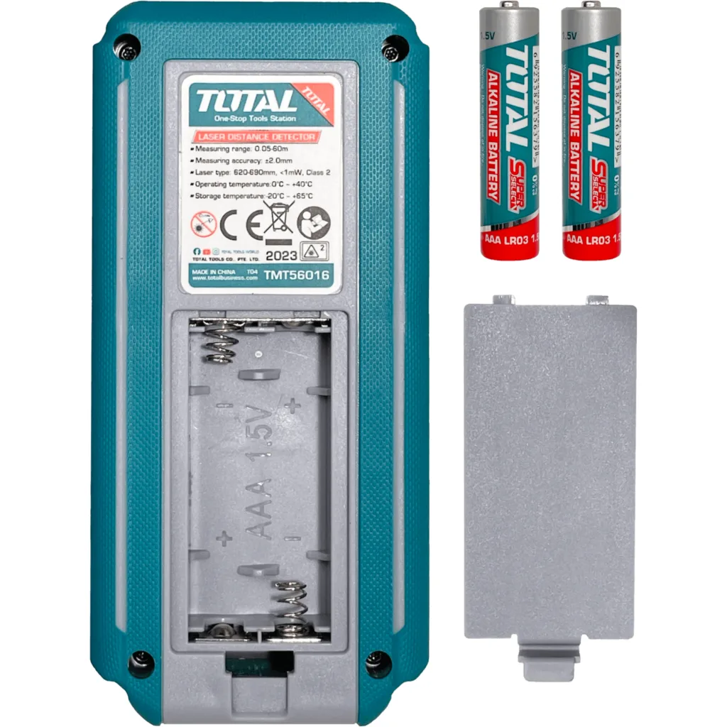 Imagen 3 de TOTAL Medidor Laser 0,05-60mts Memoria IP54 inc-2xAAA TMT56016