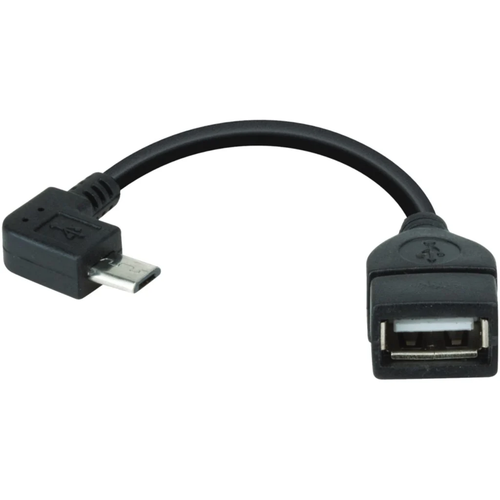 Imagen 1 de Cable Adaptador Xtech Micro USB Angular Macho a USB 2.0 Hembra 13.5 cm  Negro