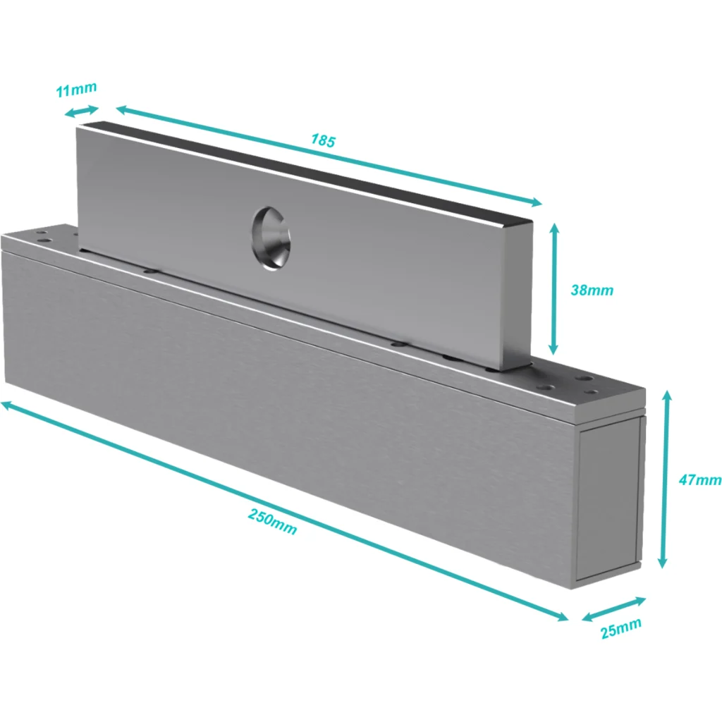 Imagen 4 de UBIQUITI Electroiman 270KG 12VDC 0,8A incluye Soporte L Aluminio