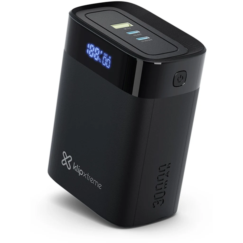 Power Bank KlipX KPB-850, 30.000mAh 140W, USB C PD, Negro