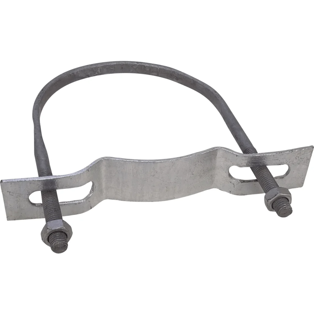Imagen 1 de Clamp 118-162mm Soporte Galvanizado para Poste Redondo Tuercas-23mm