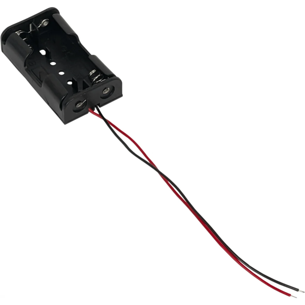 Imagen 2 de Porta-Pila 2-AA Negro Cable-10cm