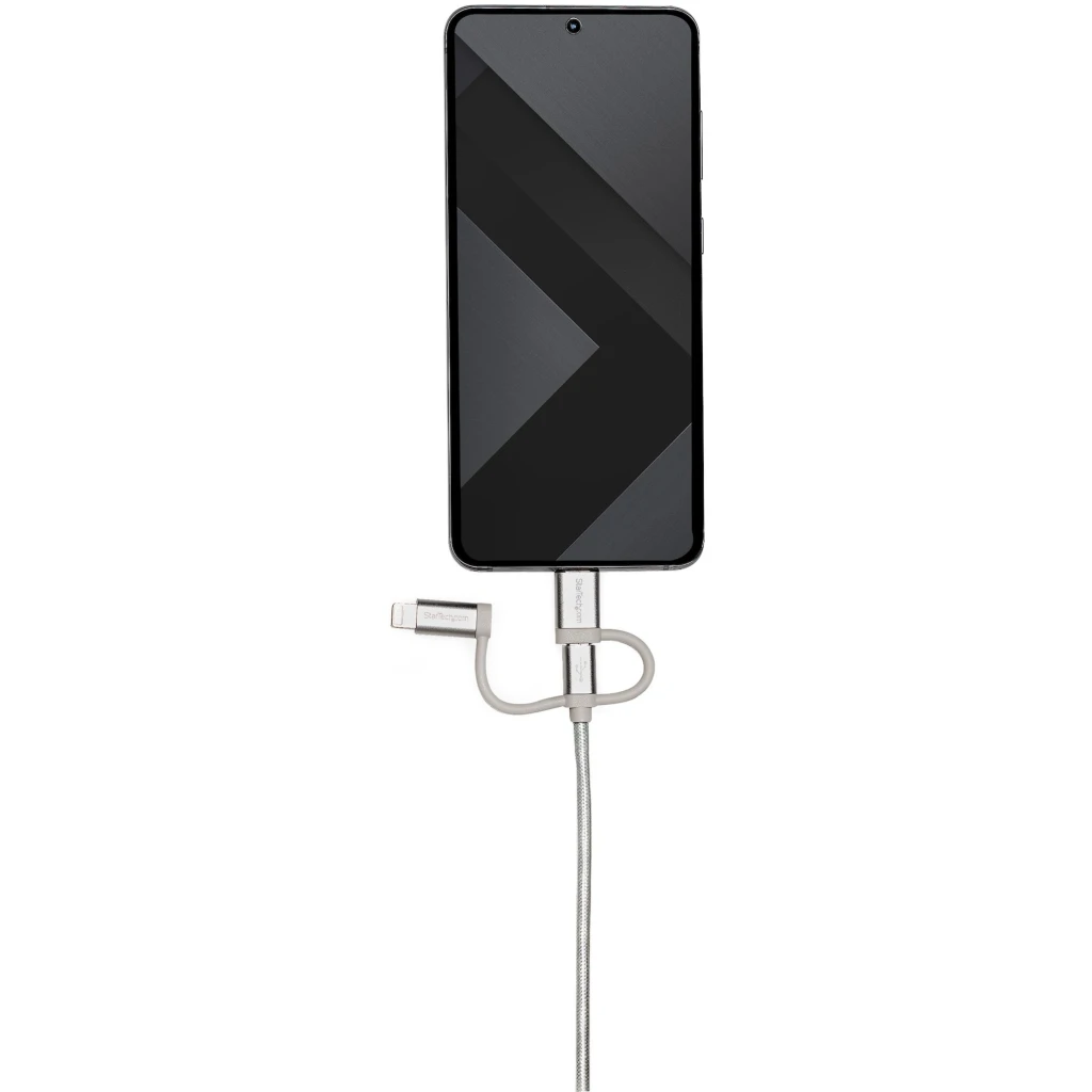 Imagen 7 de Cable StarTech USB 2.0 Tipo-A Macho a USB Apple Lightning / Tipo-C / Micro-B 1mt