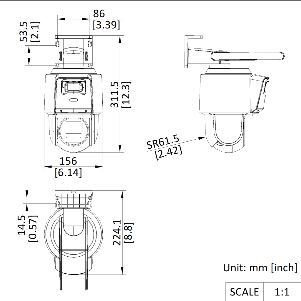 Imagen 3 de Cámara Domo Hikvision Indoor/Outdoor TandemVu 4MP+4MP 4G/14(LA), 4G, 4x, IP66